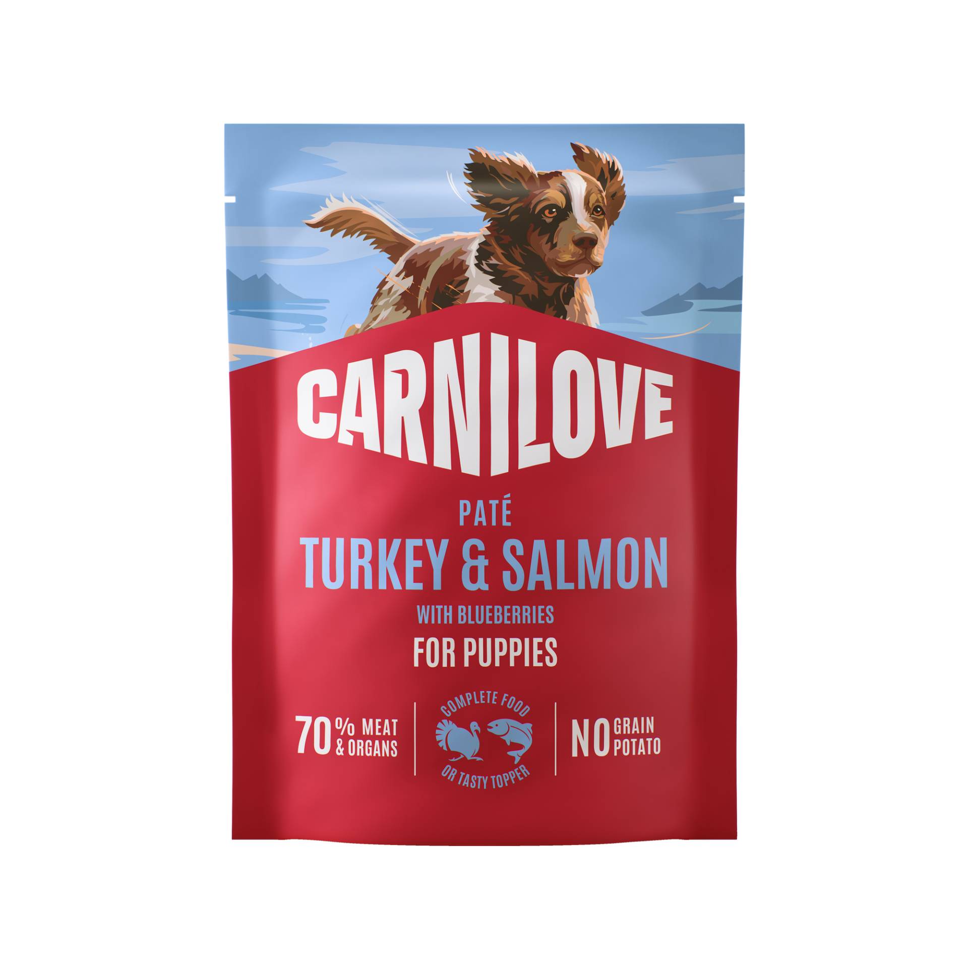 Carnilove Pouch Paté Puppy - Pute & Lachs mit Heidelbeeren - 12 x 300 g von Carnilove