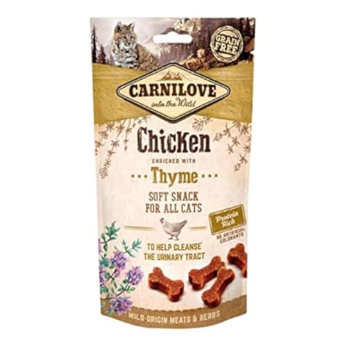 Carnilove Semi-Moist Snack Chicken & Thyme Awards für Katzen, 50 g, Packung mit 32 x 1,56 g, Gesamtgewicht: 50 g von CARNILOVE