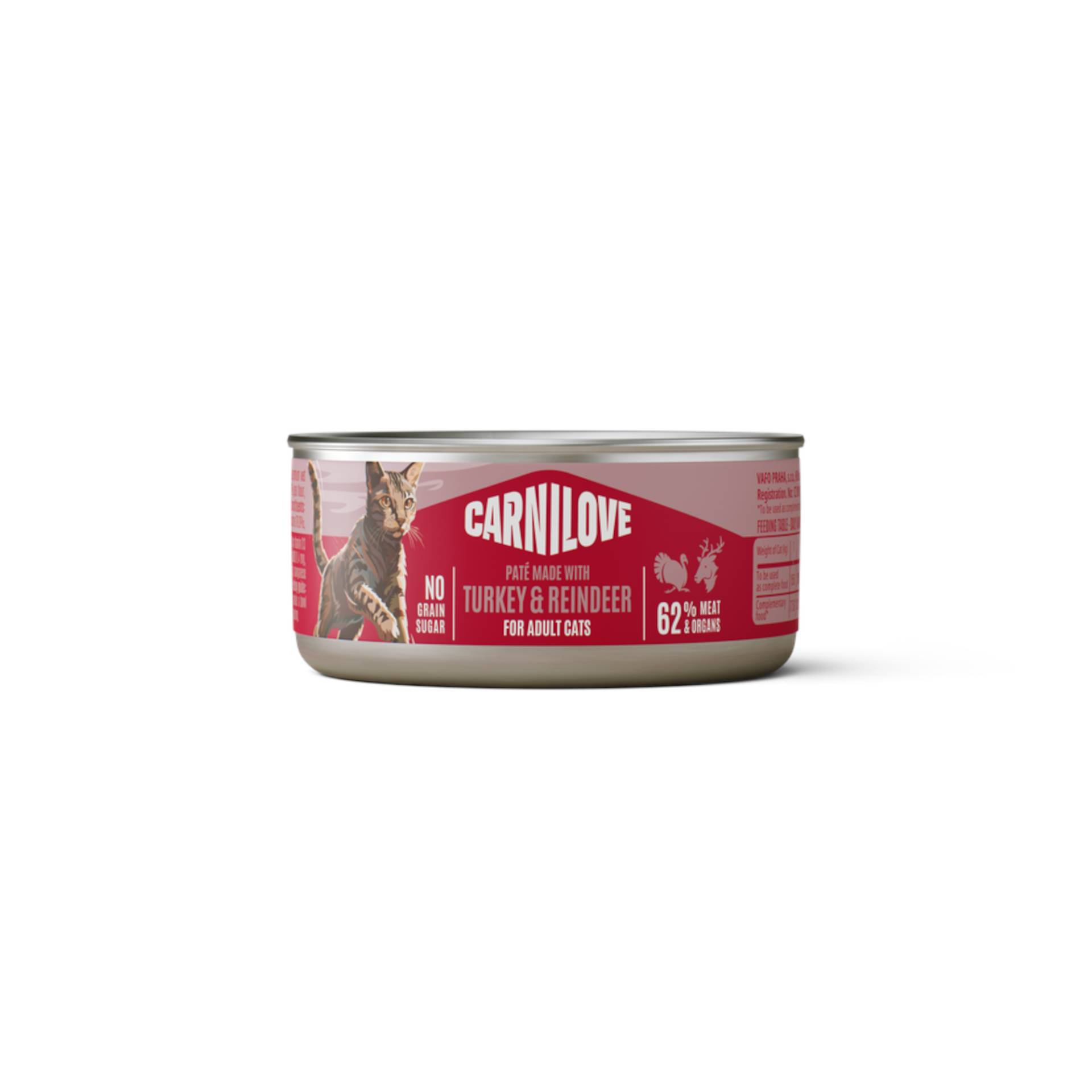Sparpaket Carnilove Cat Paté 24 x 100 g - Truthahn & Rentier von Carnilove
