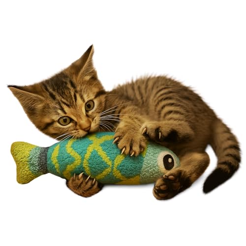 Caroline's Cats Katzenspielzeug für Kätzchen, mit Tasche für Katzenminze, Paket oder Leckereien, Plüschfisch, 24,1 cm Caroline's Cats Katzenspielzeug für Kätzchen, mit Tasche für Katzenminze, Paket oder Leckereien, Plüschfisch, 24,1 cm von Caroline's Cats