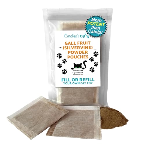 Caroline's Cats Silvervine Pulver-Pakete für Katzenspielzeug – Nachfüllbeutel für Gallenfrucht, leistungsfähiger als Katzenminze-Ersatz für flatternde Vögel, Floppfische und mehr Caroline's Cats Silvervine Pulver-Pakete für Katzenspielzeug – Nachfüllbeutel für Gallenfrucht, leistungsfähiger als Katzenminze-Ersatz für flatternde Vögel, Floppfische und mehr von Caroline's Cats