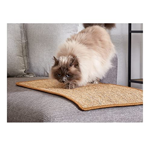 Kratzmatte für Katzen - Fußmatte Sisal Kratzteppich - natürliche Sisalmatte robust - Vorleger aus 100% Sisal - Farbe: braun 140 x 200 cm von Carpido