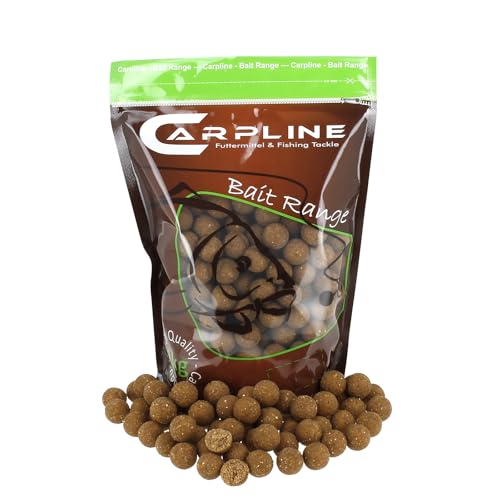Carpline24 Premium Boilies Leber 20 mm, 1 kg Beutel - Karpfenköder zum Angeln, Futterboilies zum Anfüttern von Karpfen, Angelfutter mit Lockstoff von Carpline24