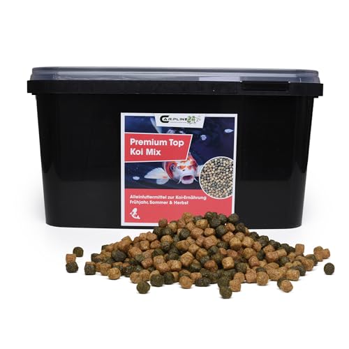 Carpline24 Premium Top Koi Mix 2,5kg 3mm - Hochwertiges Koifutter mit Astaxanthin, Proteinreiches Fischfutter für Farbenprächtige Teichfische von Carpline24