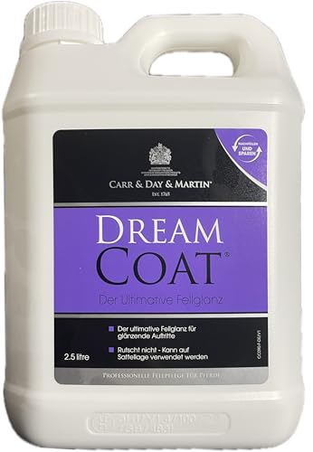 Carr & Day & Martin Dreamcoat - Der ultimative Fellglanz für glänzende Auftritte | Rutscht Nicht, kann auf Sattellage verwendet Werden | Dreamcoat Fellglanzspray 2,5l Kanister von Carr & Day & Martin