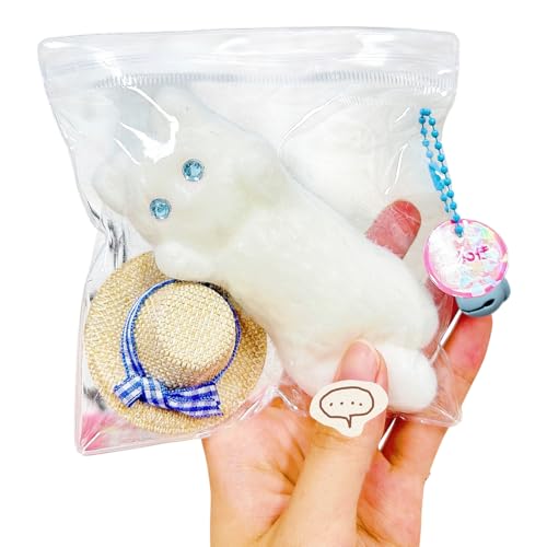 Carreneu Squishy Katze,Taba Squishy,Fufu Squishi,Katze Squeeze Spielzeug,Stressball,Squishies Stressabbau Toy,Ragbares Weiche Katzen-Squishies,Stressabbau,Geeignet für Kinder,Erwachsene von Carreneu