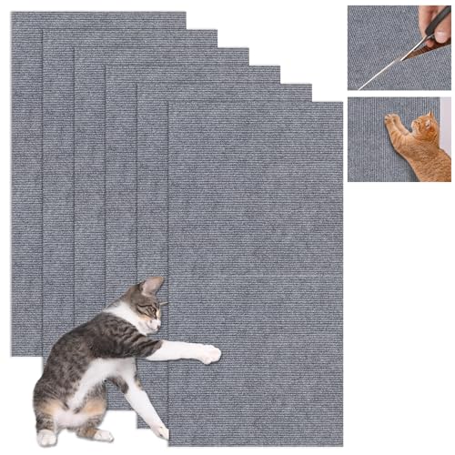 6 Stück Selbstklebend Kratzbretter Katze, 30 * 360 cm Kratzschutz Sofa Katze Hellgrau Climbing Cat Scratcher, DIY Wiederverwendbarer Kratzschutz Katzenkratzmatte ür Schützt Teppiche Sofa Möbelschut 6 Stück Selbstklebend Kratzbretter Katze, 30 * 360 cm Kratzschutz Sofa Katze Hellgrau Climbing Cat Scratcher, DIY Wiederverwendbarer Kratzschutz Katzenkratzmatte ür Schützt Teppiche Sofa Möbelschut von Carreuty