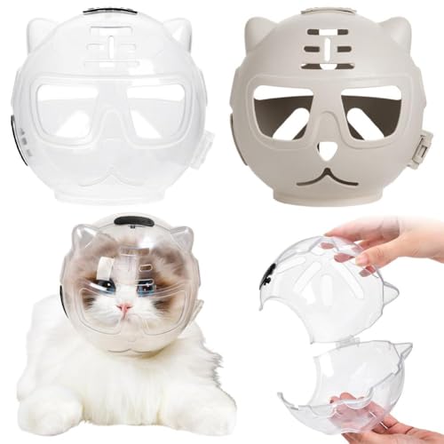 Atmungsaktiver Katzenmaulkorb, transparenter Katzenmaulkorb, verstellbarer Astronautenhelm, sichere Schutzhaube, verhindert, dass Katzen beißen, kauen, Fellpflege, für Katzen, zum Baden und Atmungsaktiver Katzenmaulkorb, transparenter Katzenmaulkorb, verstellbarer Astronautenhelm, sichere Schutzhaube, verhindert, dass Katzen beißen, kauen, Fellpflege, für Katzen, zum Baden und von Carroterr