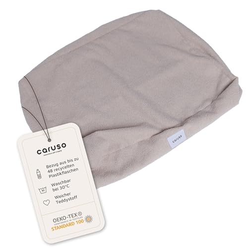 Caruso Wechselbezug M für Hundebett, waschbar, hygienisch, Abnehmbarer Bezug, für Grosse, mittelgroße und kleine Hunde, ergonomisch, edel und für Allergiker, beige von Caruso Conscious Pet Supply