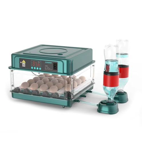 Brutautomat Vollautomatisch, Inkubator für 24-48 Eier mit Wendeautomatik, Befeuchtungsfunktion, Temperaturregelung, Brutmaschine Vollautomatisch für Hühnereier, Wachtel und Enteneier (24 Eier) von Carziyer