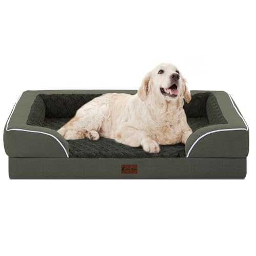 Casa Paw Hundebett aus Memory-Schaum mit Nackenrolle, kühlendes Hundebett für extra große Hunde, wasserdicht, orthopädisches Hundebett mit abnehmbarem, waschbarem Bezug und rutschfester Unterseite Casa Paw Hundebett aus Memory-Schaum mit Nackenrolle, kühlendes Hundebett für extra große Hunde, wasserdicht, orthopädisches Hundebett mit abnehmbarem, waschbarem Bezug und rutschfester Unterseite von Casa Paw