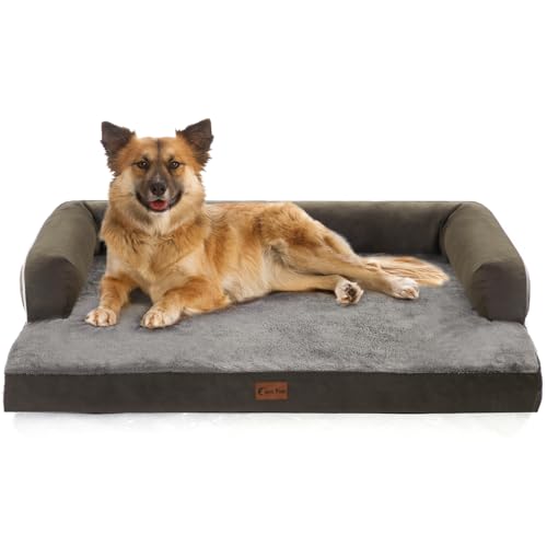 Casa Paw Orthopädische Hundebetten, wasserdicht, groß, Schaumstoff, bequeme Nackenrolle, Haustierbett mit abnehmbarem, waschbarem Bezug, rutschfeste Unterseite, groß, Dunkelgrün Casa Paw Orthopädische Hundebetten, wasserdicht, groß, Schaumstoff, bequeme Nackenrolle, Haustierbett mit abnehmbarem, waschbarem Bezug, rutschfeste Unterseite, groß, Dunkelgrün von Casa Paw