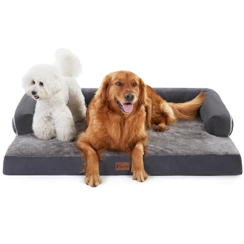 Casa Paw Orthopädische Hundebetten für extra große Hunde, Memory-Schaum, mit bequemer Nackenrolle, wasserdicht, Größe XL, abnehmbarer, waschbarer Bezug und rutschfeste Unterseite (XL, Dunkelgrau) Casa Paw Orthopädische Hundebetten für extra große Hunde, Memory-Schaum, mit bequemer Nackenrolle, wasserdicht, Größe XL, abnehmbarer, waschbarer Bezug und rutschfeste Unterseite (XL, Dunkelgrau) von Casa Paw