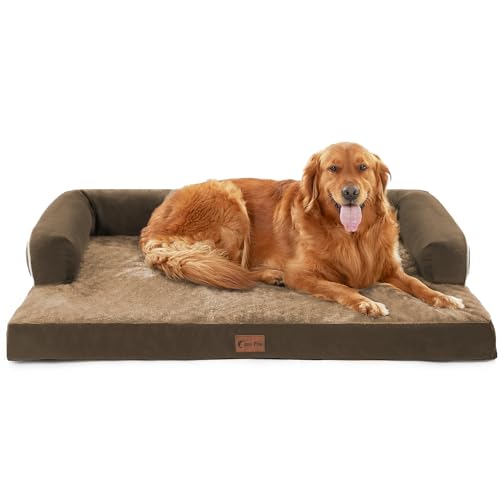 Casa Paw Orthopädische Hundebetten für extra große Hunde, wasserdicht, Größe XL, Memory-Schaum, mit bequemer Nackenrolle, abnehmbarem, waschbarem Bezug und rutschfester Unterseite, Größe XL, Braun Casa Paw Orthopädische Hundebetten für extra große Hunde, wasserdicht, Größe XL, Memory-Schaum, mit bequemer Nackenrolle, abnehmbarem, waschbarem Bezug und rutschfester Unterseite, Größe XL, Braun von Casa Paw