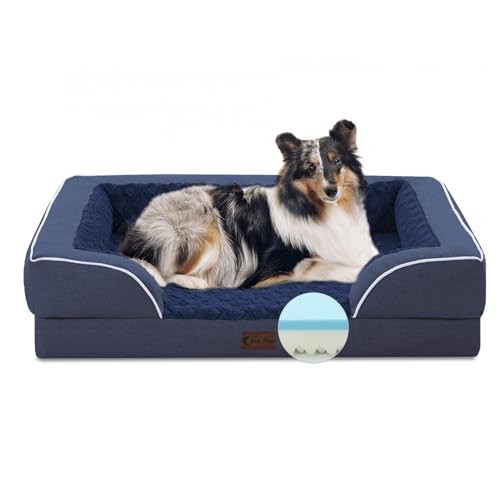 Casa Paw Orthopädische Hundebetten für große Hunde, wasserdicht, Memory-Schaum, großes Hundebett mit Seiten, rutschfeste Unterseite und Eierkisten-Schaumstoff, großes Hundebett mit abnehmbarem, Casa Paw Orthopädische Hundebetten für große Hunde, wasserdicht, Memory-Schaum, großes Hundebett mit Seiten, rutschfeste Unterseite und Eierkisten-Schaumstoff, großes Hundebett mit abnehmbarem, von Casa Paw