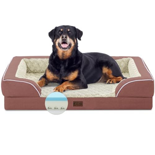 Casa Paw Orthopädisches, wasserdichtes Hundebett für extra große Hunde, Memory-Schaum, XL-Hundebett mit Seiten, Eierkisten-Schaumstoff und rutschfester Unterseite, Jumbo-Hunde-Couch-Betten mit Casa Paw Orthopädisches, wasserdichtes Hundebett für extra große Hunde, Memory-Schaum, XL-Hundebett mit Seiten, Eierkisten-Schaumstoff und rutschfester Unterseite, Jumbo-Hunde-Couch-Betten mit von Casa Paw