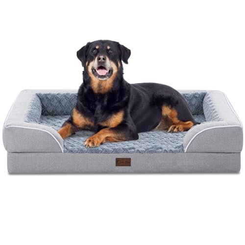 Casa Paw Orthopädisches, wasserdichtes Hundebett für extra große Hunde, Memory-Schaum, XL-Hundebett mit Seiten, Eierkisten-Schaumstoff und rutschfester Unterseite, Jumbo-Hunde-Couch-Betten mit Casa Paw Orthopädisches, wasserdichtes Hundebett für extra große Hunde, Memory-Schaum, XL-Hundebett mit Seiten, Eierkisten-Schaumstoff und rutschfester Unterseite, Jumbo-Hunde-Couch-Betten mit von Casa Paw