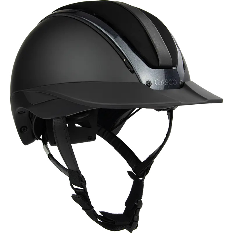 Casco Reithelm Duell One Prime Onyx  Schwarz velours, Gr. S (51-54 cm) von Casco