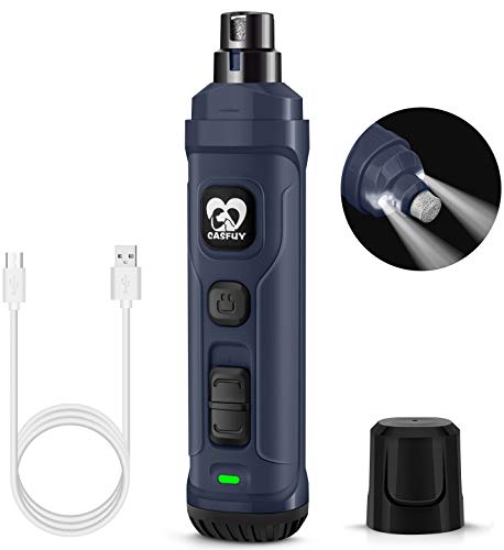 Casfuy Krallenschleifer für Hunde mit 2 LED-Leuchten – 2 Geschwindigkeiten, leiser, leistungsstarker elektrischer Krallenschneider für kleine, mittelgroße Hunde und Katzen Casfuy Krallenschleifer für Hunde mit 2 LED-Leuchten – 2 Geschwindigkeiten, leiser, leistungsstarker elektrischer Krallenschneider für kleine, mittelgroße Hunde und Katzen von Casfuy