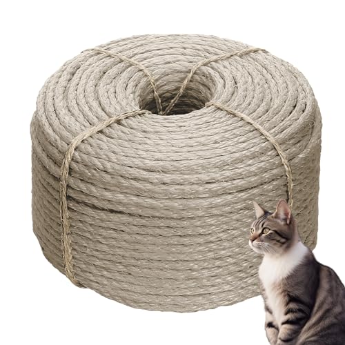 Casgee Sisalseil für Kratzbaum 8mm x 100m, Natur Sisal Seil, Seil für Kratzbaum, Sisal Kratzbaum Ersatz für Katzen, Kratzbaum Seil, Sisal Schnur für Kratzbaum Ersatz, Dekorieren von Häusern Natur Casgee Sisalseil für Kratzbaum 8mm x 100m, Natur Sisal Seil, Seil für Kratzbaum, Sisal Kratzbaum Ersatz für Katzen, Kratzbaum Seil, Sisal Schnur für Kratzbaum Ersatz, Dekorieren von Häusern Natur von Casgee