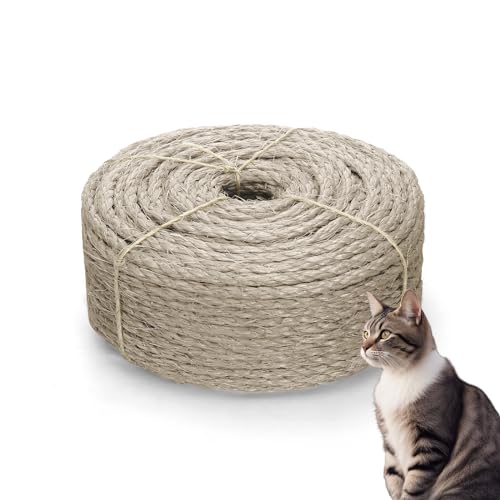 Casgee Sisalseil für Kratzbaum 8mm x 20m, Natur Sisal Seil, Seil für Kratzbaum, Sisal Kratzbaum Ersatz für Katzen, Kratzbaum Seil, Sisal Schnur für Kratzbaum Ersatz, Dekorieren von Häusern Natur Casgee Sisalseil für Kratzbaum 8mm x 20m, Natur Sisal Seil, Seil für Kratzbaum, Sisal Kratzbaum Ersatz für Katzen, Kratzbaum Seil, Sisal Schnur für Kratzbaum Ersatz, Dekorieren von Häusern Natur von Casgee