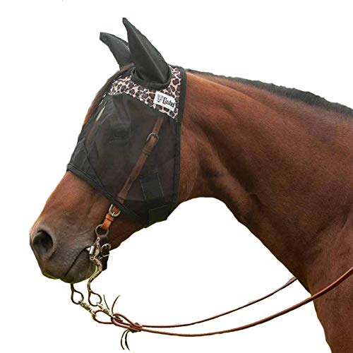 Cashel Leise Ride Leopard Fliegenmaske mit Ohren (arabes/kleines Pferd) von Cashel