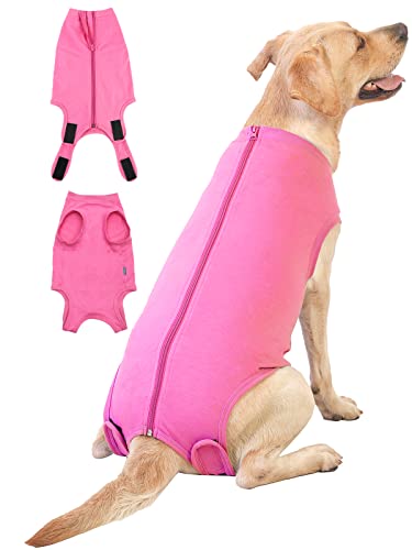 Caslfuca Chirurgie-Genesungsanzug für Hunde, Größe XXL (Rückenlänge: 56,9 cm), Rosa von Caslfuca