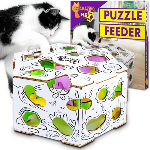 Cat Amazing HEX – Interaktiver Leckerli-Jagd-Puzzle-Futterspender von Cat Amazing