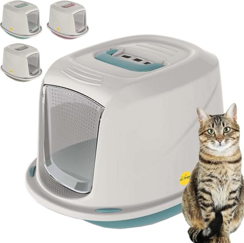 CAT CENTRE Jumbo-Katzentoilette mit Kapuze, hoher seitiger Rand, groß, extra geräumig, lang, breit, für Erwachsene, große Katzen, XL, WC, geschlossene Box, Pfanne, Klokohlefilter, Klappe, Tür, Deckel, CAT CENTRE Jumbo-Katzentoilette mit Kapuze, hoher seitiger Rand, groß, extra geräumig, lang, breit, für Erwachsene, große Katzen, XL, WC, geschlossene Box, Pfanne, Klokohlefilter, Klappe, Tür, Deckel, von Cat Centre