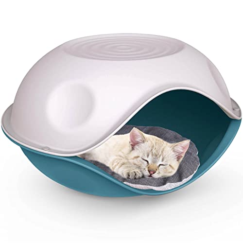 Cat Centre Katzenhütte Für Draußen Katzenhaus Indoor Outdoor Wetterfeste Katzenhöhle Katzenbett Katzenkorb Für Katzen Und Kleine Hunde Plastik Pflegeleicht Robust Blau 57,5 x 31 x 15,5 cm Cat Centre Katzenhütte Für Draußen Katzenhaus Indoor Outdoor Wetterfeste Katzenhöhle Katzenbett Katzenkorb Für Katzen Und Kleine Hunde Plastik Pflegeleicht Robust Blau 57,5 x 31 x 15,5 cm von Cat Centre