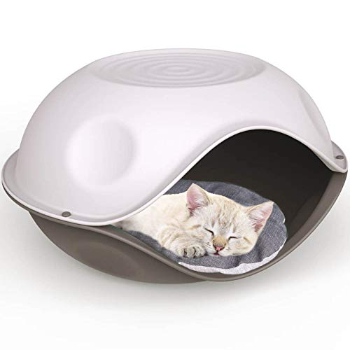 Cat Centre Katzenhütte Für Draußen Katzenhaus Indoor Outdoor Wetterfeste Katzenhöhle Katzenbett Katzenkorb Für Katzen Und Kleine Hunde Plastik Pflegeleicht Robust Grau 57,5 x 31 x 15,5 cm Cat Centre Katzenhütte Für Draußen Katzenhaus Indoor Outdoor Wetterfeste Katzenhöhle Katzenbett Katzenkorb Für Katzen Und Kleine Hunde Plastik Pflegeleicht Robust Grau 57,5 x 31 x 15,5 cm von Cat Centre