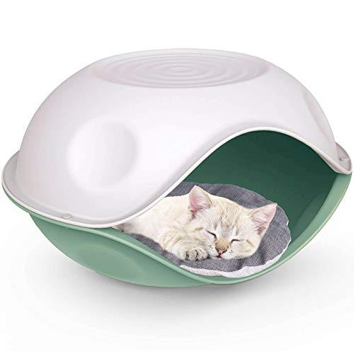 Cat Centre Katzenhütte Für Draußen Katzenhaus Indoor Outdoor Wetterfeste Katzenhöhle Katzenbett Katzenkorb Für Katzen Und Kleine Hunde Plastik Pflegeleicht Robust Grün 57,5 x 31 x 15,5 cm Cat Centre Katzenhütte Für Draußen Katzenhaus Indoor Outdoor Wetterfeste Katzenhöhle Katzenbett Katzenkorb Für Katzen Und Kleine Hunde Plastik Pflegeleicht Robust Grün 57,5 x 31 x 15,5 cm von Cat Centre