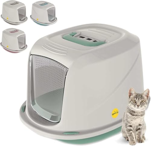 Cat Centre Katzenklo Mit Deckel Katzentoilette Mit Abdeckung Klapptür Grün M 45 x 36 x 32 cm Cat Centre Katzenklo Mit Deckel Katzentoilette Mit Abdeckung Klapptür Grün M 45 x 36 x 32 cm von Cat Centre