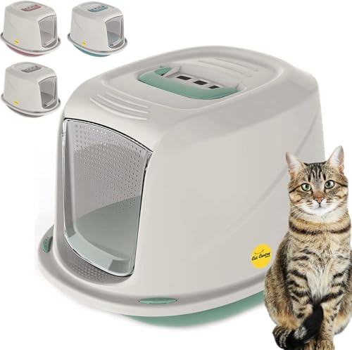 Cat Centre Katzenklo Mit Deckel Katzentoilette Mit Abdeckung Klapptür Grün XL 57 x 39,5 x 38 cm Cat Centre Katzenklo Mit Deckel Katzentoilette Mit Abdeckung Klapptür Grün XL 57 x 39,5 x 38 cm von Cat Centre