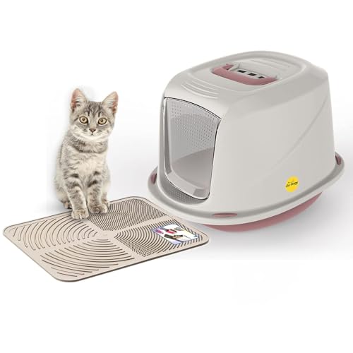 Cat Centre Katzenklo Mit Deckel Katzentoilette Mit Abdeckung Klapptür Mit Creme Katzenstreu Matte Rosa M 45 x 36 x 32 cm Cat Centre Katzenklo Mit Deckel Katzentoilette Mit Abdeckung Klapptür Mit Creme Katzenstreu Matte Rosa M 45 x 36 x 32 cm von Cat Centre