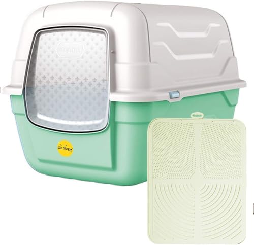 Cat Centre Katzenklo Mit Deckel Katzentoilette Mit Abdeckung Klapptür Mit Schaufel Kohlefilter Und Creme Katzenstreu Matte Für Große Katzen Grün 38 x 37 x 49 cm Cat Centre Katzenklo Mit Deckel Katzentoilette Mit Abdeckung Klapptür Mit Schaufel Kohlefilter Und Creme Katzenstreu Matte Für Große Katzen Grün 38 x 37 x 49 cm von Cat Centre