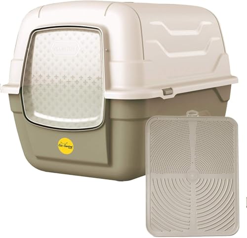 Cat Centre Katzenklo Mit Deckel Katzentoilette Mit Abdeckung Klapptür Mit Schaufel Kohlefilter Und Grauer Katzenstreu Matte Für Große Katzen Grau 38 x 37 x 49 cm Cat Centre Katzenklo Mit Deckel Katzentoilette Mit Abdeckung Klapptür Mit Schaufel Kohlefilter Und Grauer Katzenstreu Matte Für Große Katzen Grau 38 x 37 x 49 cm von Cat Centre