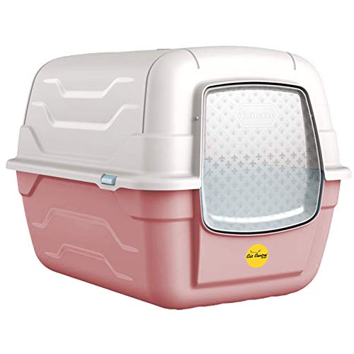 Cat Centre Katzenklo Mit Deckel Katzentoilette Mit Abdeckung Klapptür Mit Schaufel Und Kohlefilter Für Große Katzen Rosa 38 x 37 x 49 cm Cat Centre Katzenklo Mit Deckel Katzentoilette Mit Abdeckung Klapptür Mit Schaufel Und Kohlefilter Für Große Katzen Rosa 38 x 37 x 49 cm von Cat Centre