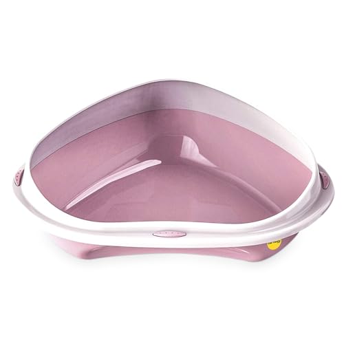 Cat Centre Katzenklo Offen Ecktoilette Für Katzen Eckkatzentoilette Katzentoilette Ohne Deckel Rosa XL 58 x 48 cm Cat Centre Katzenklo Offen Ecktoilette Für Katzen Eckkatzentoilette Katzentoilette Ohne Deckel Rosa XL 58 x 48 cm von Cat Centre
