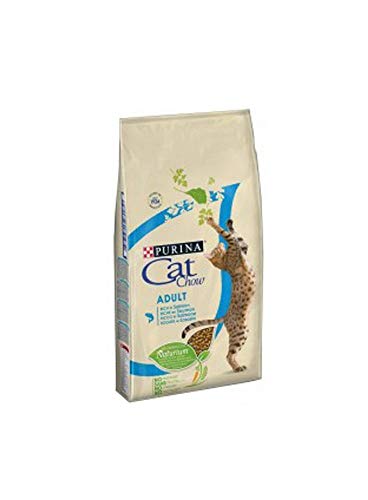 PURINA CAT CHOW | Erwachsene | Trockenfutter für Katzen | Naturium | Lachs | 10 kg | Beutel von Purina Cat Chow