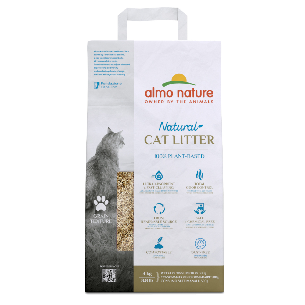 Almo Nature Natural Körnige Katzenstreu - Sparpaket 2 x 4 kg Almo Nature Natural Körnige Katzenstreu - Sparpaket 2 x 4 kg von Almo Nature Litter