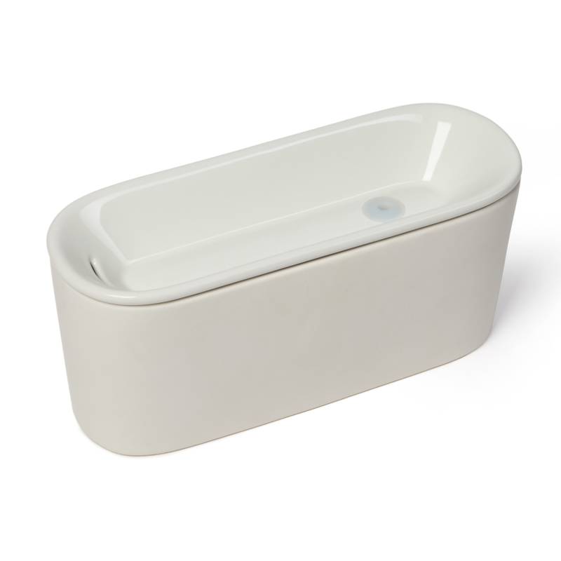 Cat Mate Kleiner Keramik-Trinkbrunnen, hellgrau - 800 ml Cat Mate Kleiner Keramik-Trinkbrunnen, hellgrau - 800 ml von Cat Mate