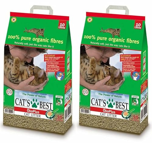 Cat's Best Okoplus Katzenstreu, 30 l, 2 Stück von Cat's Best