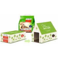 Cat's Best Aktion - Original Katzenstreu 4,3 kg + Katzenhaus von Cat's Best