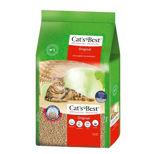 Cat's Best Original Katzenstreu, 100 % pflanzliche Katzen Klumpstreu mit maximaler Saugkraft – bekämpft Gerüche natürlich aktiv, 17,2 kg/40 l Cat's Best Original Katzenstreu, 100 % pflanzliche Katzen Klumpstreu mit maximaler Saugkraft – bekämpft Gerüche natürlich aktiv, 17,2 kg/40 l von Cat's Best