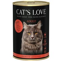 CAT'S LOVE Adult 6x400g Rind pur von Cat's Love