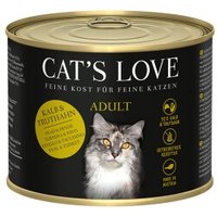 CAT'S LOVE Nassfutter Katze Adult Kalb und Truthahn 12x200 g von Cat's Love