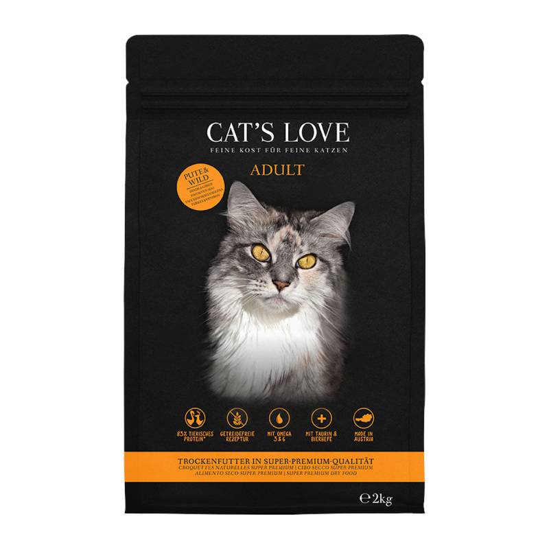 CAT'S LOVE Trocken Adult Pute & Wild 2kg von Cat's Love