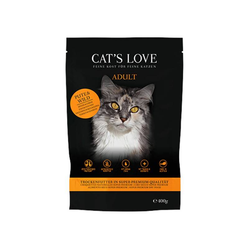 CAT'S LOVE Trocken Adult Pute & Wild 400g von Cat's Love