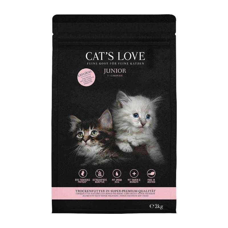 CAT'S LOVE Trocken Junior Geflügel 2kg von Cat's Love